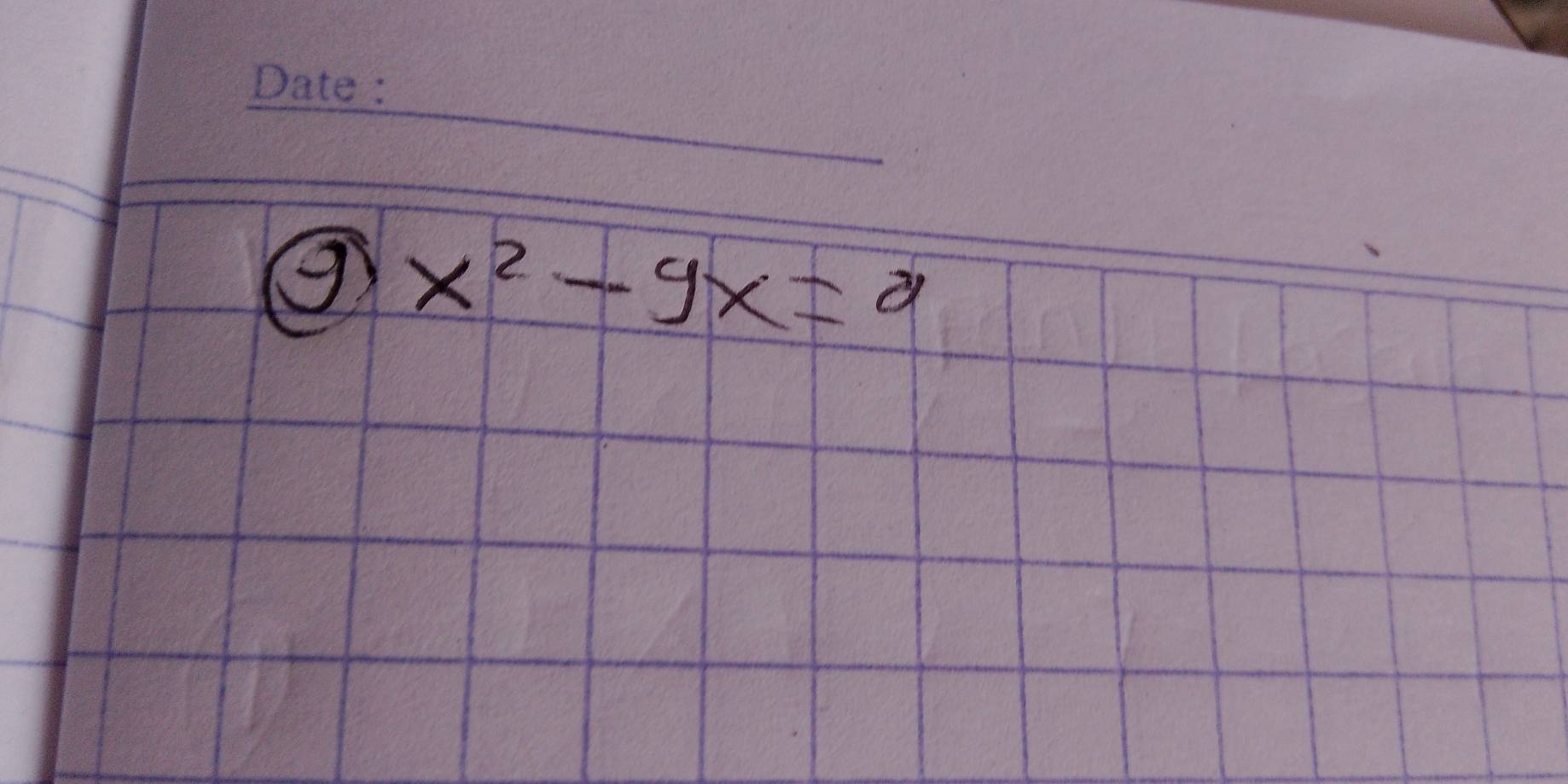 x^2-9x=a