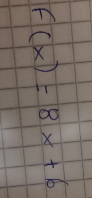 f(x)=8x+6