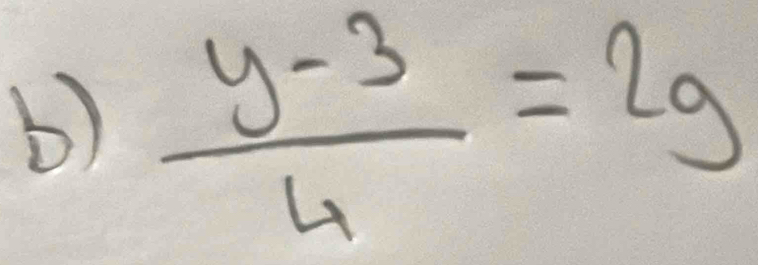  (y-3)/4 =2g