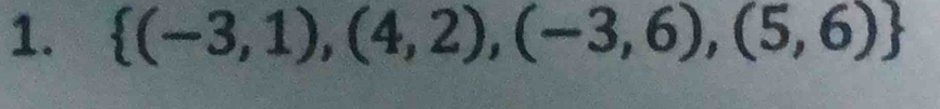  (-3,1),(4,2),(-3,6),(5,6)