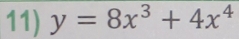 y=8x^3+4x^4