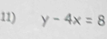 y-4x=8