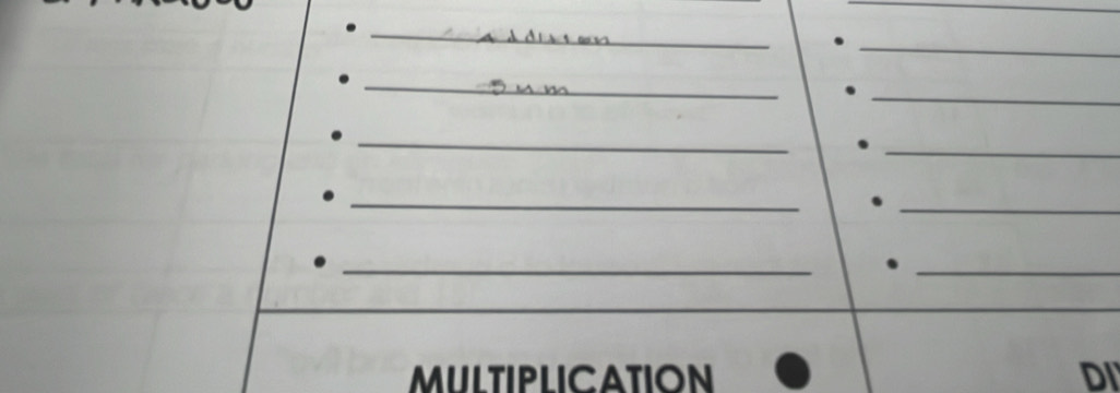 MULTIPLICATION DI