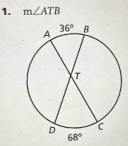 m∠ ATB