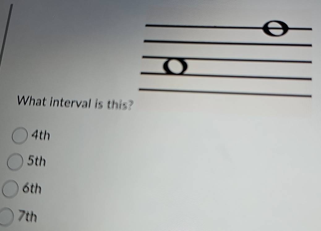 What interval is this?
4th
5th
6th
7th