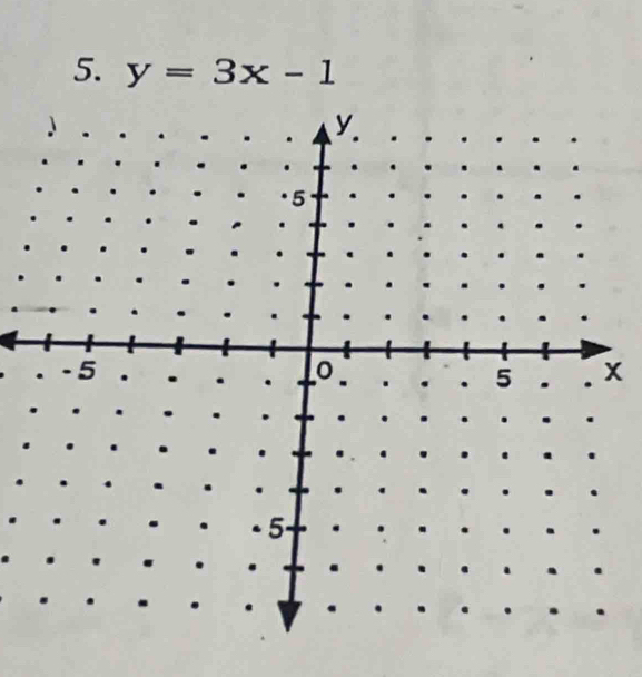 y=3x-1
x