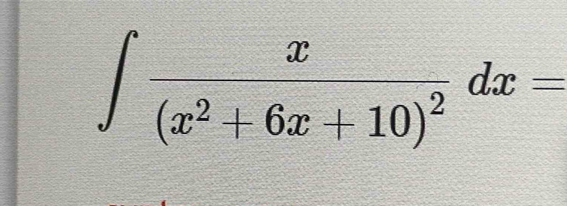 ∈t frac x(x^2+6x+10)^2dx=