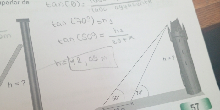 perior de
h= ?
57