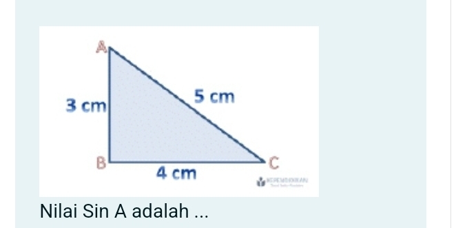 Nilai Sin A adalah ...