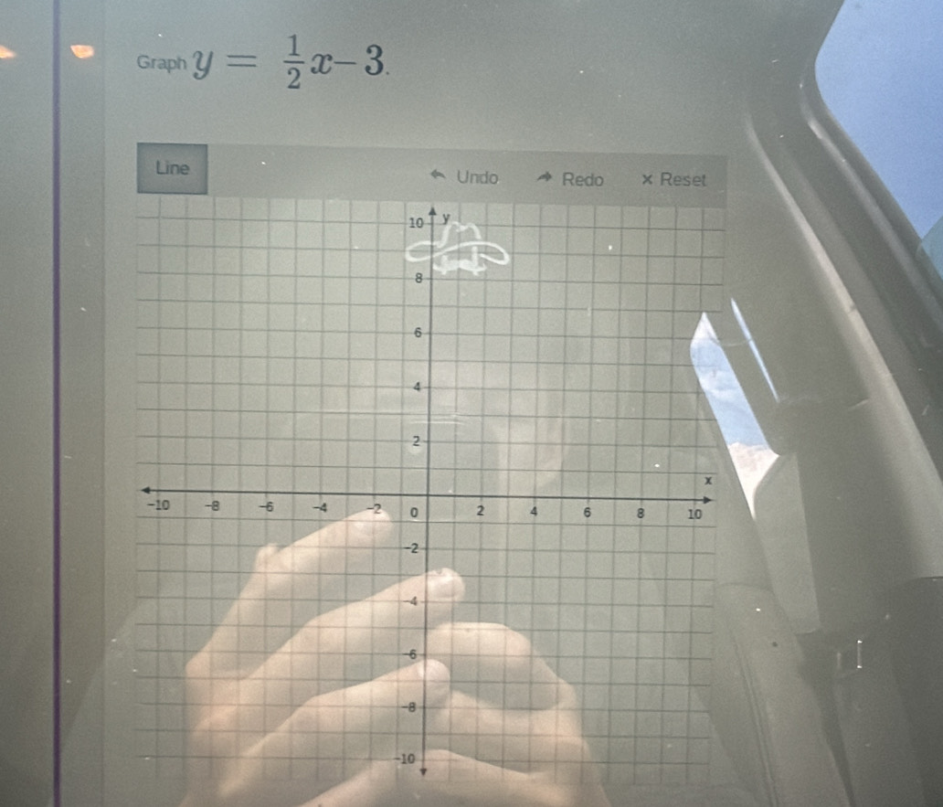 Graph y= 1/2 x-3. 
Line