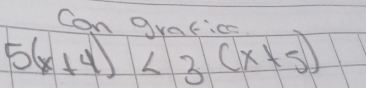 Can avecim
5(x+4)<3(x+5)