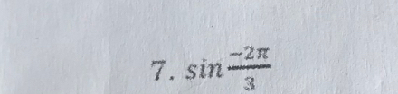 sin  (-2π )/3 