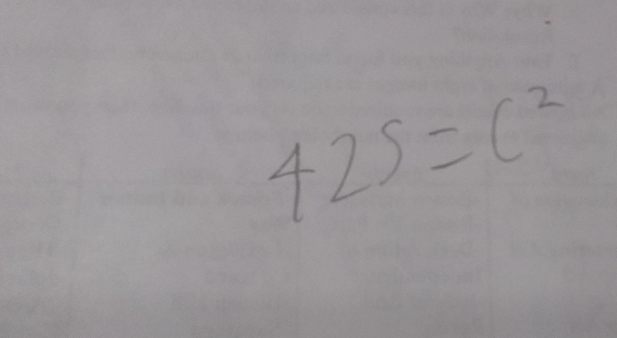 425=c^2