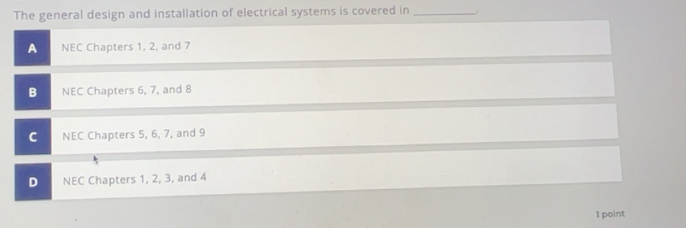 Solved: The general design and installation of electrical systems is ...
