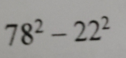 78^2-22^2