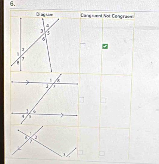 Congruent Not Congruent