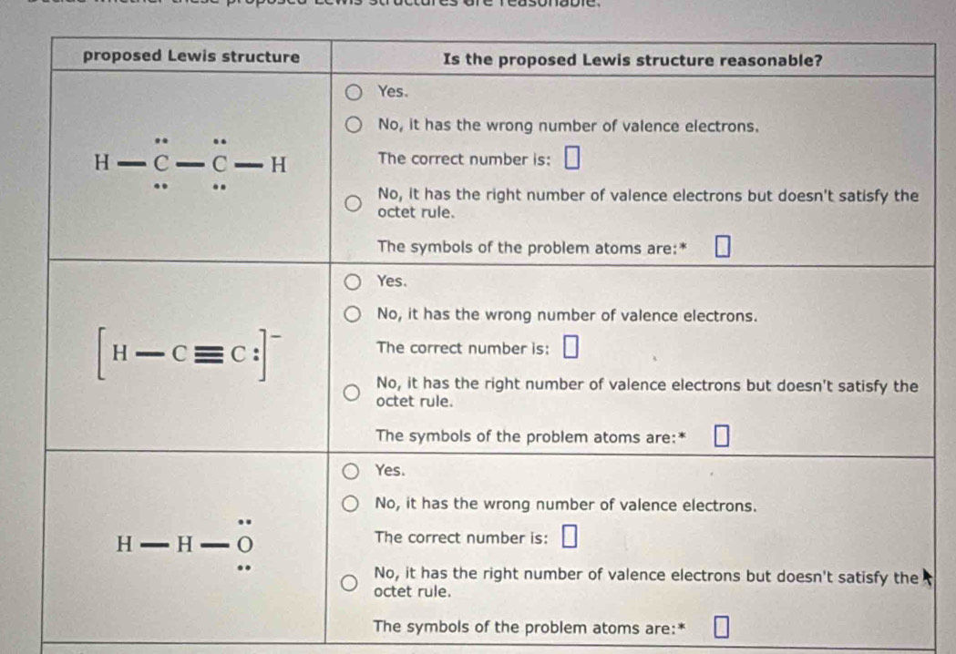 The symbols of the problem atoms are:*