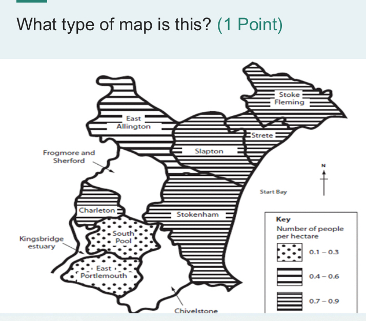 What type of map is this? (1 Point)
Chivelstone