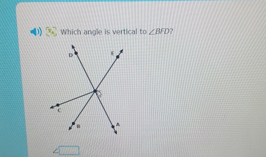 Which angle is vertical to ∠ BFD 2