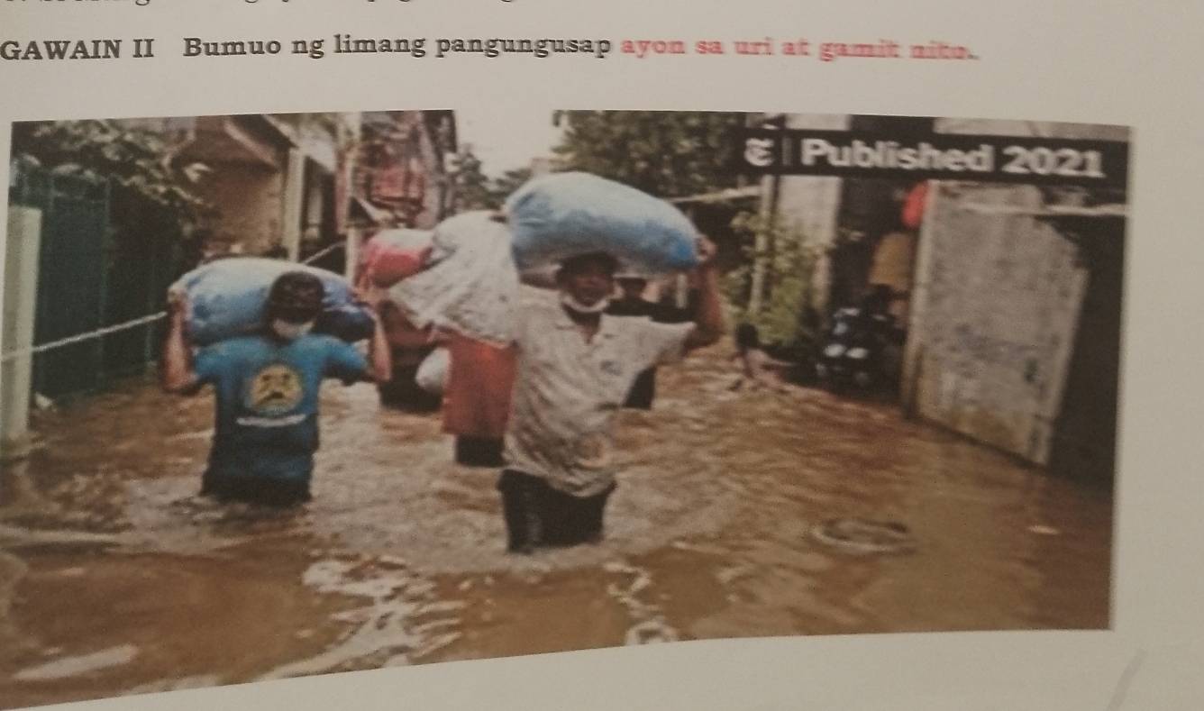 GAWAIN II Bumuo ng limang pangungusap ayon sa uri at gamit nite.