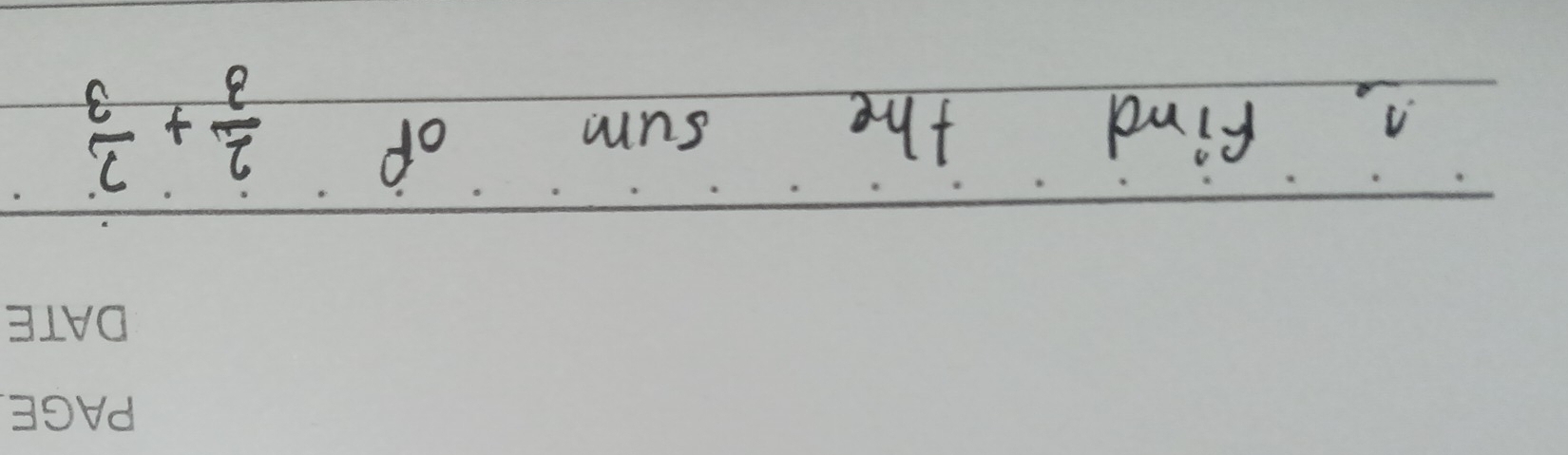 Find the sum of
 2/3 + 7/3 