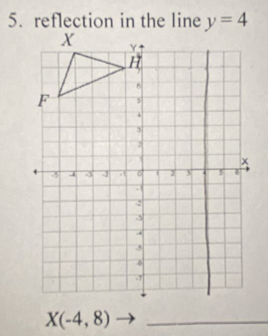 X(-4,8)