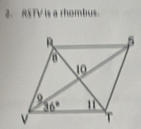 RSTV is a rhombus.