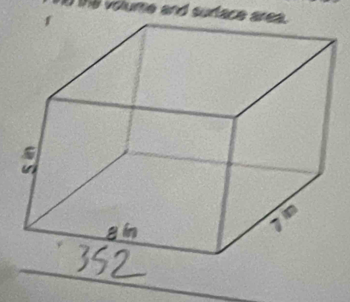 the volume and surace area