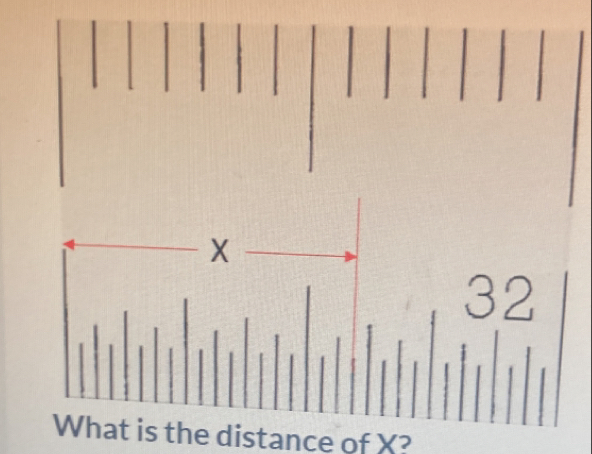 distance of X?