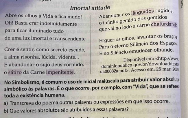 Imortal atitude Abre os olhos à Vida e fica mudo! Abandonar os ...