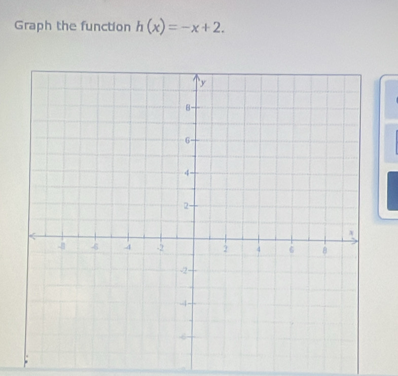 Graph the function h(x)=-x+2.