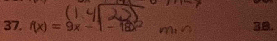 f(x)=9x-1-18 38.