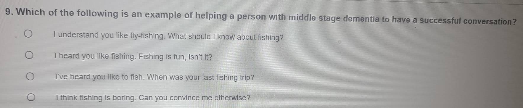 Solved: Which of the following is an example of helping a person with ...