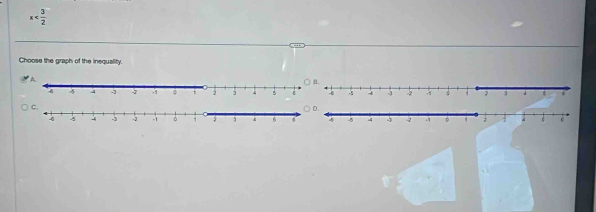 x
Choose the graph of the inequality