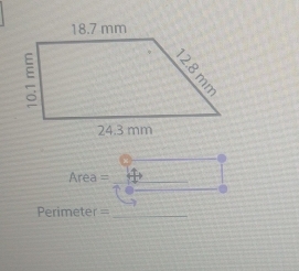 vea= □ /□  
Are
Perimeter = _