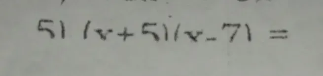 51 (x+5)(x-7)=