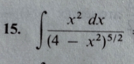 ∈t frac x^2dx(4-x^2)^5/2