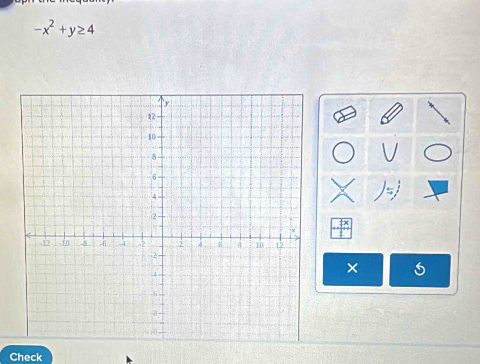 -x^2+y≥ 4
× 
Check