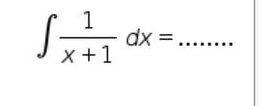 ∈t  1/x+1 dx=