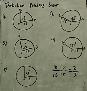 Tentucan Pansans busur
2). 
D. 
91.
3). 
57
 10:5/15:5 = 2/3 