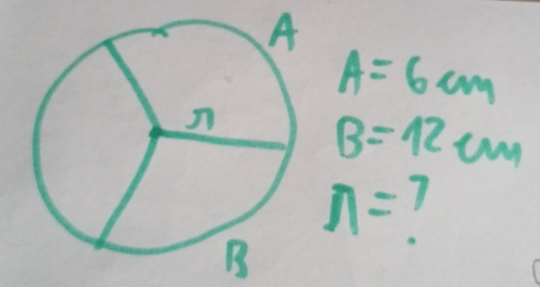 A=6cm
B=12cm
n= 7
B