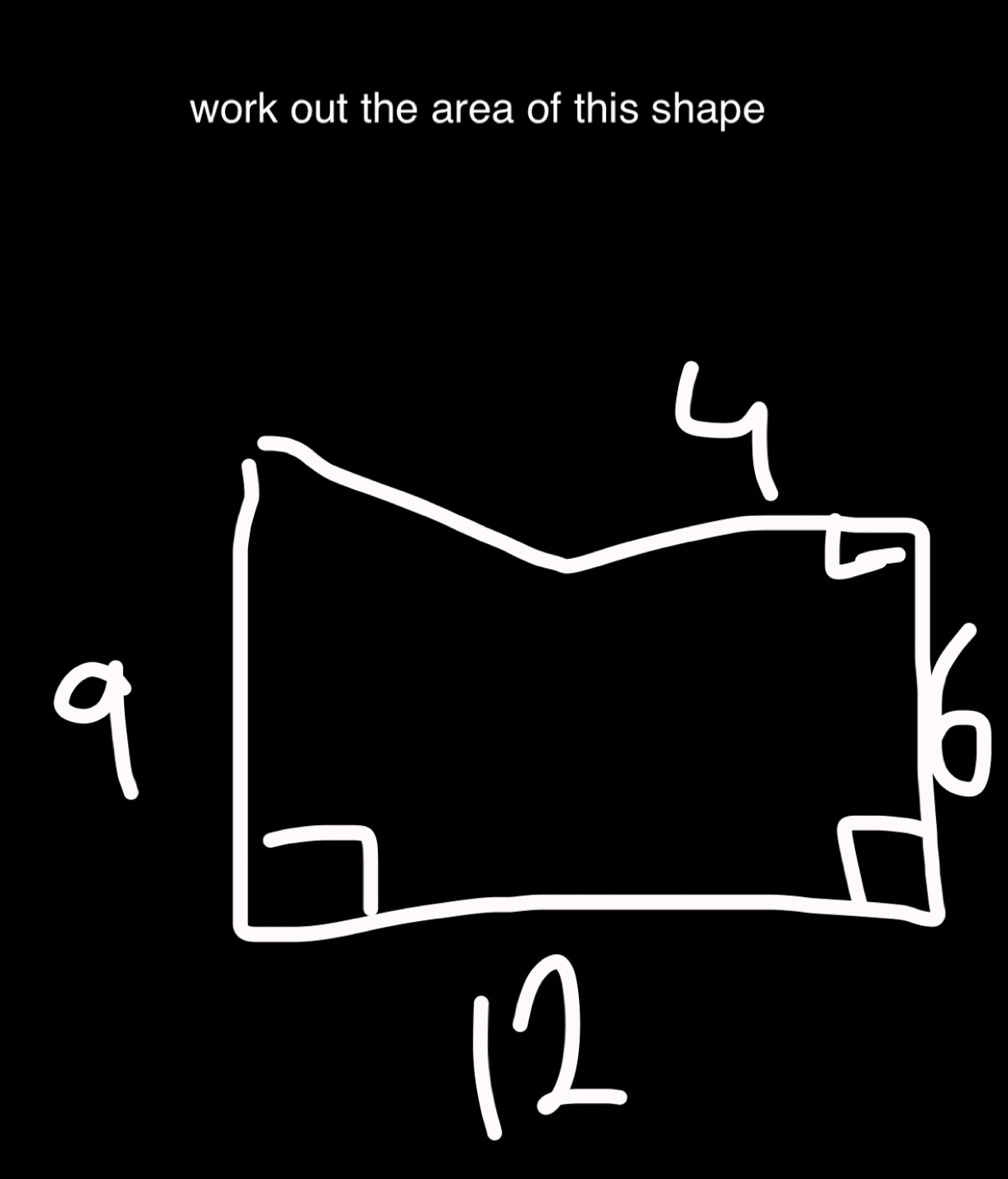 work out the area of this shape