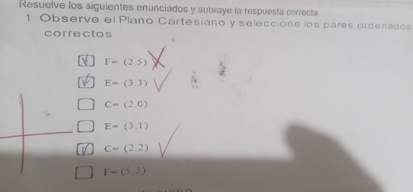 Resuelto:Resuelve los siguientes enunciados y subraye la respuesta ...