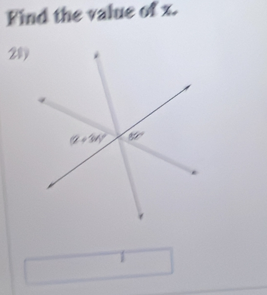 Find the value of x.
28
z