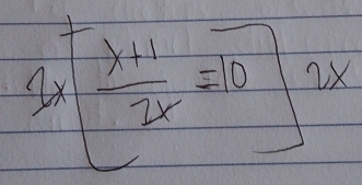 gx( (x+1)/2x =10]2x