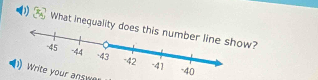 What inequality w? 
Write your answe