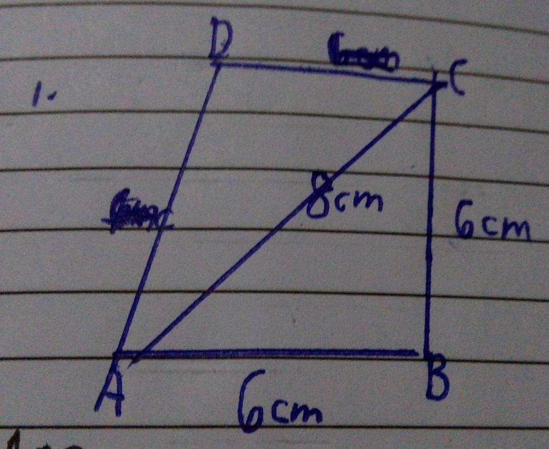 D
1.
8cm
6cm
A
6cm
B