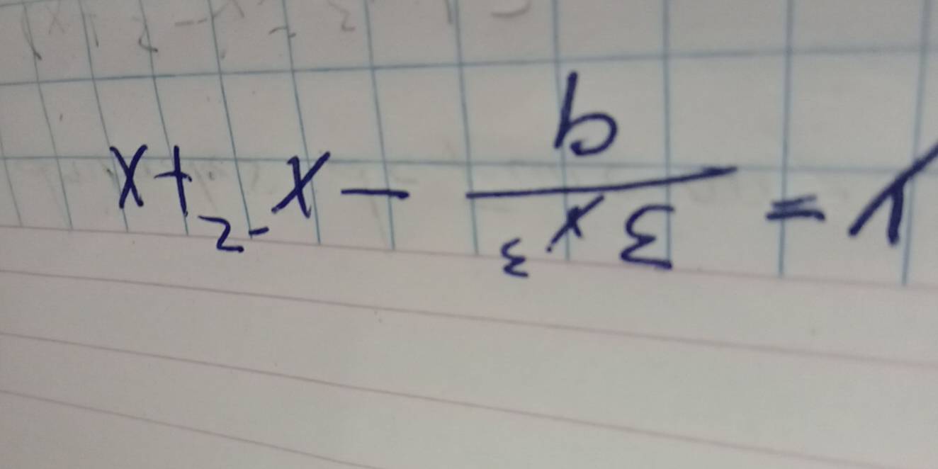 y= 3x^3/9 -x^(-2)+x