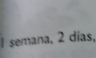 semana, 2 días,