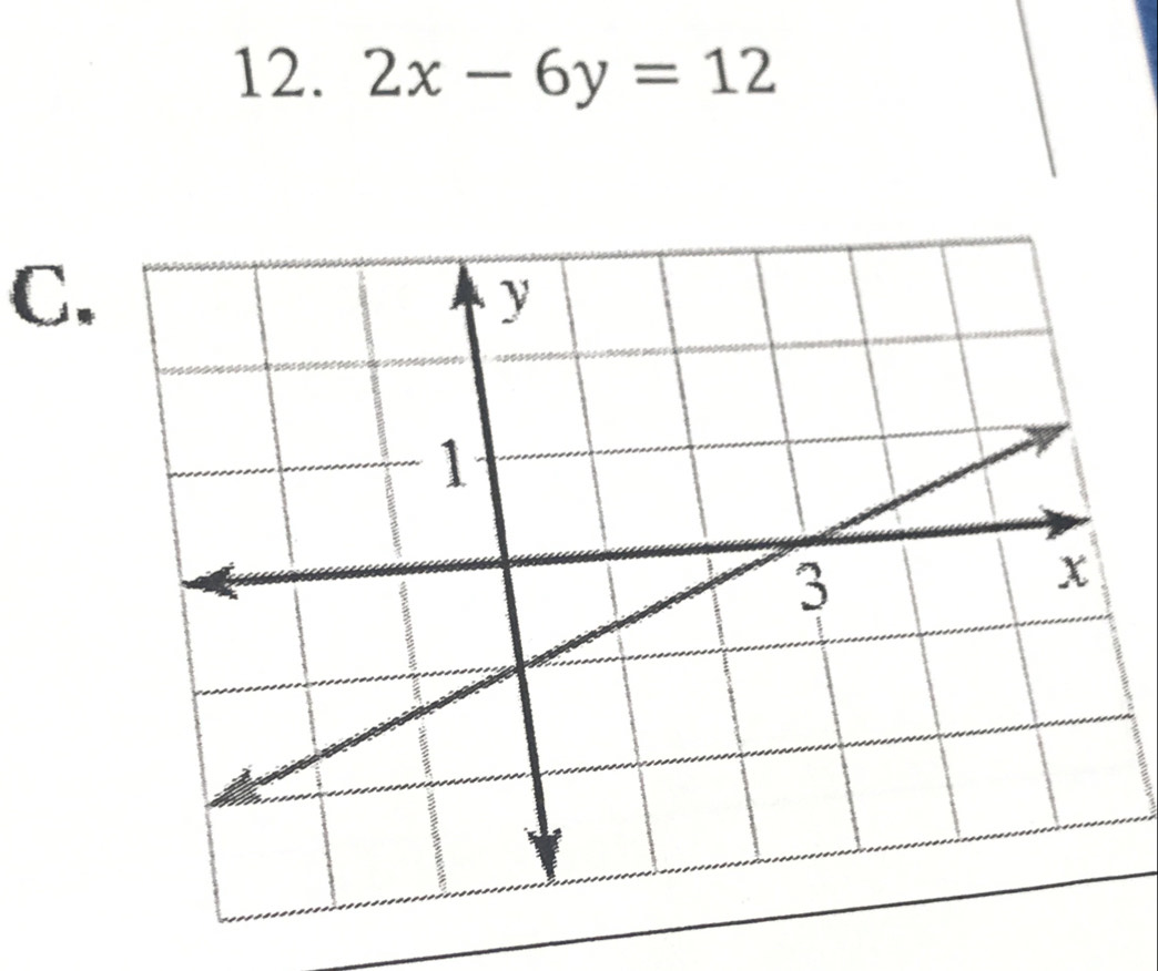 2x-6y=12
C